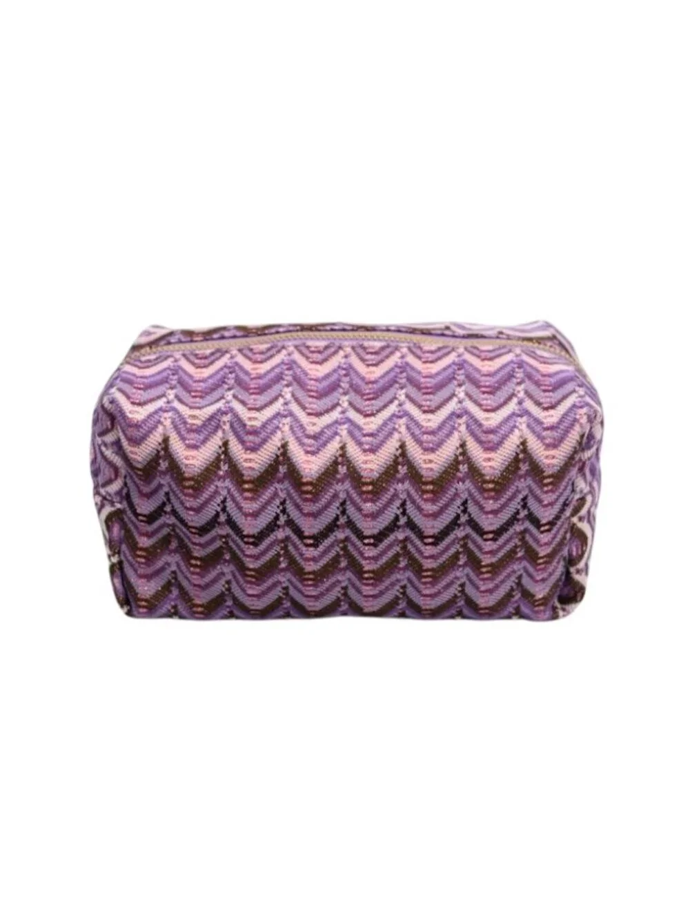 3 Chevron Pattern Toiletry Bags Travel Cosmetic Pouches Zippered Rectangular